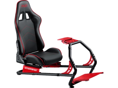 OPLITE, OPLITE GT3 Superfast - Gaming Stuhl (Schwarz/Rot)