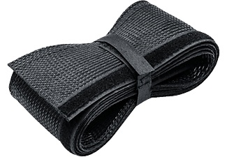 ROLINE, ROLINE 19.08.3161 - Kabelbinder (Schwarz), ROLINE PVC Gewebeschlauch für Kabelbündelung, mit Klettband, schwarz, 2,5 m