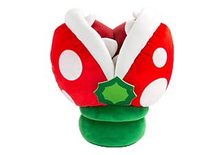 TAKARA TOMY Club Mocchi-Mocchi - Piranha Plant (Mega) - Plüschfigur (Rot/Grün/Weiss)