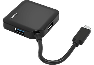HAMA, Hama USB-C-Hub 4 Ports USB 3.2 Gen1 5 Gbit/s Adapter, HAMA 200112 - USB-Hub (Grau)