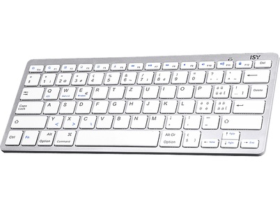 ISY, ISY IBK-1000-CH - Bluetooth Tastatur (Weiss/Silber), ISY IBK-1000-CH - Bluetooth Tastatur (Weiss/Silber)