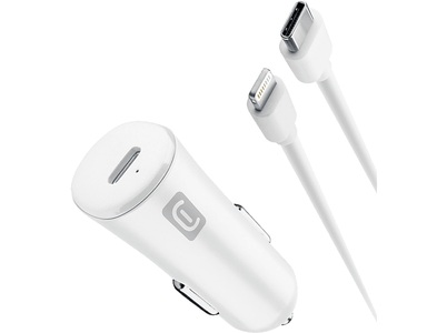 CELLULAR LINE, CELLULAR LINE USB-C Car Charger Kit 20W - KFZ-Ladegerät (Weiss), CELLULAR LINE USB-C Car Charger Kit 20W - KFZ-Ladegerät (Weiss)