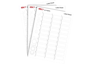 Colop, Colop Etiketten e-mark A4 10 St?ck, COLOP Etiketten zu e-mark 48x18mm 153559 120g, weiss 300 Stück