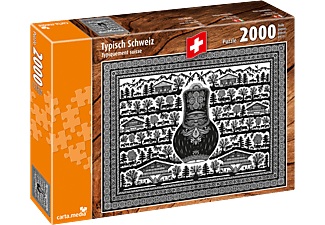 Carta.Media, Typisch Schweiz Scherenschnitt - Puzzle 2000-teilig, Typisch Schweiz (Scherenschnitt)