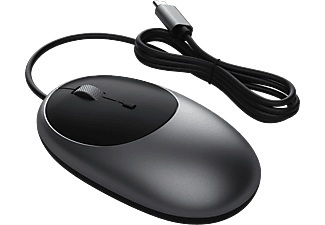 Satechi, SATECHI C1 Alu - Maus (Grau), Satechi C1 Maus Kabelgebunden Anthrazit 3200 dpi