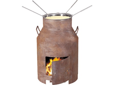 Nouvel, Nouvel 401036 - Käsefondue-Set (Braun), Nouvel Outdoor Fondue- und Grillofen Milchbotte