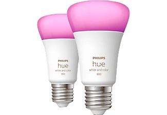 Philips HUE, Philips Hue White&Color Ambiance E27 9W 1100lm 2er, Philips Hue White & Col. Amb. E27 2x800lm 75W