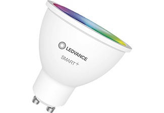 LEDVANCE, LEDVANCE SMART+ EEK: A+ (A++ - E) SMART+ WiFi SPOT GU10 Multicolour 50 45° 5 W/2700K GU10, LEDVANCE SMART+ WiFi 4,9-W-LED-Lampe PAR16, GU10, 350 lm, 45 °, RGBW, dimmbar, Alexa, App