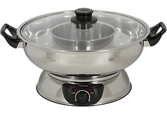 Rotel, ROTEL U1812EU - Elektrischer Mongolentopf mit Glasdeckel (Edelstahl), Rotel Mongolentopf U1812CH