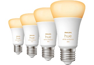 Philips HUE, Philips Hue White Ambiance 6W 800lm E27 4er Pack, Philips Hue White Ambiance E27 4x570lm 60W