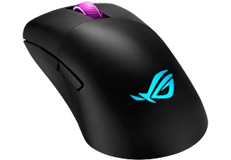 Asus, Asus ROG Keris Wireless Kabellos, Funk, Bluetooth®, Kabelgebunden Gaming-Maus Optisch Ergonomisch, Beleuchtet Schwarz, 