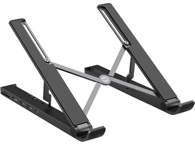 Ugreen, Ugreen Dock. Station Notebook Stand, HDMI, 2 x USB-A,USB-C, SD TF, Bl., 80551, UGREEN X-Kit - Laptop Stand Docking-Station 5in1 (Schwarz/Silber)