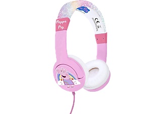 OTL Technologies, OTL Technologies - 3.5mm Kinder Kopfhörer On-Ear 85dB Begrenzte Lautstärke (PP0776) Grössenverstellbar - Peppa Pig Rainbow Peppa, OTL On Ear Kopfhörer Peppa Glitter Rainbow Rosa ? Over Bluetooth oder