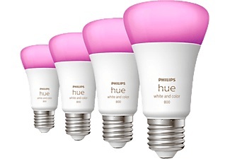 Philips HUE, Philips Hue White&Color Ambiance LED E27 6,5W 4er, Philips Hue White Col. Amb. 1x E27 570lm 60W Lampe ? LED/Leuchtmittel/Glühbirne