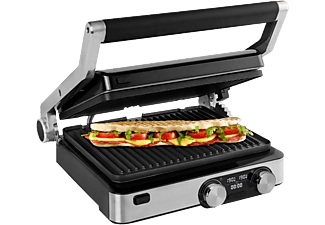 Princess, Princess 01.117310.01.001 Tisch Grill Antihaftbeschichtung, Timerfunktion Silber-Schwarz, Princess Kontaktgrill Master Pro 2000 W