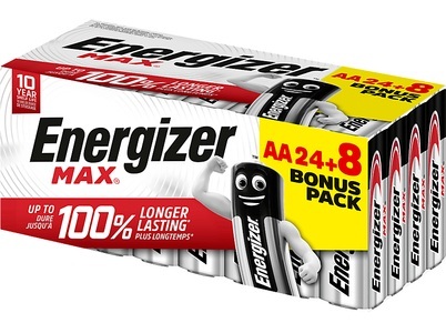 ENERGIZER MAX AA 24+8 Bonus Pack - Batterie