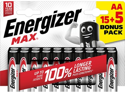 Energizer, Energizer Max Mignon (AA)-Batterie Alkali-Mangan 1.5 V 20 St., Energizer, Batterien, Energizer Max AA Promo 15+5, Produkte & Wohnen