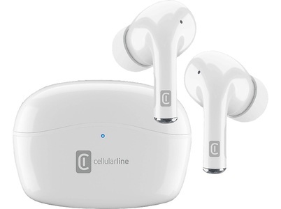 cellularline, Cellularline - VIVID Bluetooth 5.0 In-Ear Kopfhörer Active Noise Cancelling Headset + Lade Case (BTVIVIDTWSW) - Weiss, CELLULAR LINE Vivid - True Wireless Kopfhörer (In-ear, Weiss)