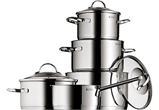 Wmf, Topf-Set Provence Plus, 5-teilig, WMF Kochtopfset provence plus 5-teilig , 07 2105 6380 , Edelstahlfarben , Metall , 16 cm,20 cm,16 cm , 1,9 l,3,3 l,5,7 l,2,5 l,1,7 l , poliert,klar , backofengeeignet, kratzfest, rostfrei, breiter Schüttrand, hitzebeständig, geschmacksneutral, säu