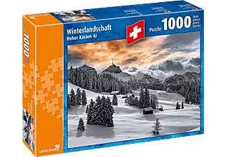 Carta.Media, Puzzle Winterlandschaft Hoher Kasten AI (1000Teile), Winterlandschaft Hoher Kasten - Puzzle [1000 Teile]