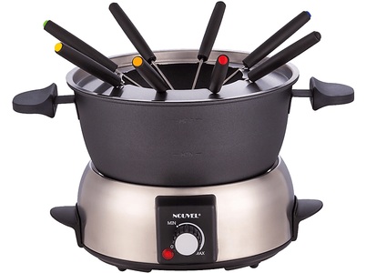 Nouvel, Nouvel Fleischfondueset Shine, Nouvel Fleischfondue-Set Shine 10 Teile, Schwarz