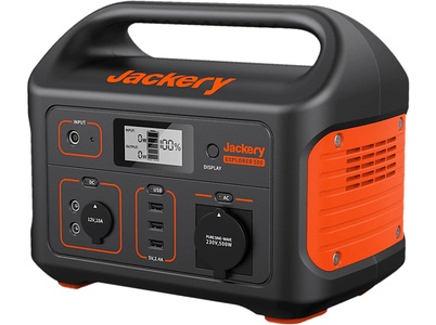 Jackery, JACKERY Explorer 500 - Tragbare Powerstation (Schwarz/Orange), Jackery Stromerzeuger »Explorer 500 518 Wh«
