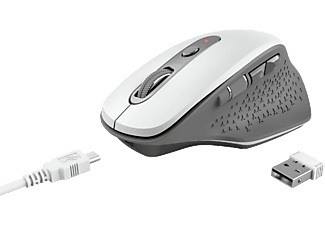 Trust-Gaming, Trust-Gaming Ozaa Wireless Rechargable Maus weiss, Trust OZAA Wireless Mouse, Rechargable, weiss, 24035