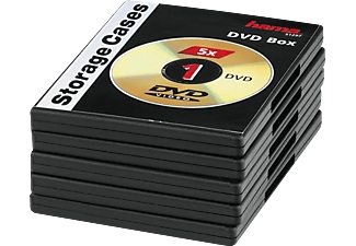 HAMA, Hama 51297 DVD BOX STD Black - (Schwarz), Hama DVD-Hüllen Polypropylen Schwarz 5 Stück
