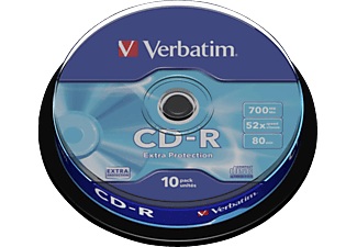 Verbatim, Verbatim Cd-R Extra Protection - Cd-R (), Verbatim CD-R, 700MB, 80MIN, 52x, 43437, (10er Spindel)