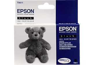 Epson, Epson T061140 black Tintenpatrone, Epson Tintenpatrone, schwarz, pigment, C13T06114010, (250 Seiten), (8 ml)