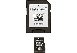 Intenso, Intenso Premium microSDHC-Speicherkarte 16 GB, UHS-I, Class 10 / U1, Intenso Micro SDHC Card, PREMIUM, 16GB, with adapter, UHS-I, 3423470
