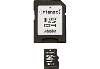 Intenso, Intenso Premium microSDHC-Speicherkarte 32 GB, UHS-I, Class 10 / U1, Intenso Micro SDHC Card, 32GB, PREMIUM, with adapter, UHS-1, 3423480