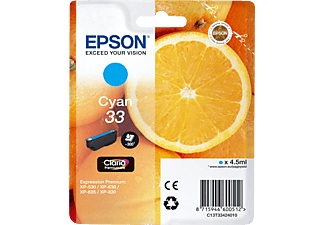 Epson, Epson 33 Claria Premium cyan Tintenpatrone, Epson Tintenpatrone, blau, T334240, (300 Seiten)