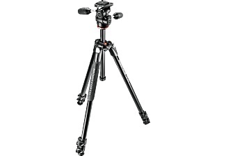 Manfrotto, Manfrotto Mk-290Xta3 ALU + 3D Head - Stativ (Schwarz), Manfrotto MK290XTA3 3W Dreibeinstativ Aluminium Stativ