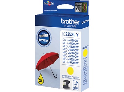 Brother, Brother Lc-225Xly gelb Tintenpatrone, Brother Tintenpatrone, gelb, LC-225XLY, (1'200 Seiten)