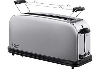 RUSSELL HOBBS, Russell Hobbs Adventure - Toaster (Edelstahl/Schwarz), Russell Hobbs Adventure 21396-56 Langschlitz Toaster silber