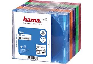 HAMA, Hama CD-Leerhülle Slim - CD-Leerhüllen (Mehrfarbig), Hama CD Hülle Slim 00051166 1 CD/DVD/Blu-Ray Transparent-Blau, Transparent-Orange, Transparent-Violett,