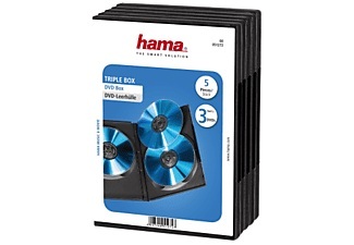 HAMA, Hama 51272 DVD Triple BOX Black - DVD Leerhüllen (Schwarz), HAMA 51272 DVD TRIPLE BOX BLACK - Leerhülle (Schwarz)