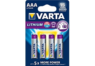 Varta, Ultra Lithium Micro (AAA) Batterie - 4 Stück, VARTA ULTRA LITHIUM AAA Blister 4