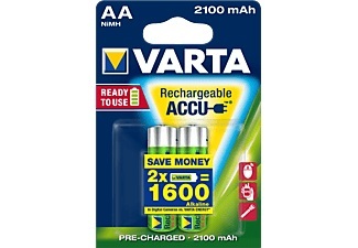 Varta, RECHARGE Power Micro (AAA) NiMH Akku mit 800mAh - 4 Stück, Varta Akku 2x AA 2100 mAh 2100 mAh
