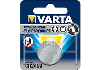 Varta, Lithium Knopfzelle CR2450 - 1 Stück, Varta - 3 Volt Lithium Mangan Zelle Batterie Knopfzelle CR2450 / DL2450 (560mAh)