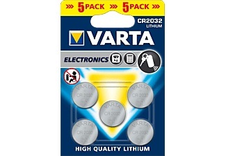 Varta, Varta Cr2032 5Pcs - Cr2025 Knopfbatterien (Silber), VARTA Knopfzelle CR2032, 5 Stück 6032101415