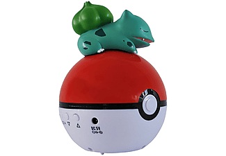 TEKNOFUN, Teknofun Bisasam Pokeball - Wecker (Grün/Rot/Weiss), Teknofun - Sveglia Pokemon Radio FM con Figura 3d Bulbasaur Illuminata