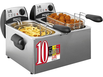 Nouvel, Nouvel 401999 Fritel FR 1355 St.steel - Fritteuse (Silber), Fritel FR 1355 Duo Kaltzonen-Fritteuse