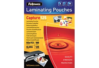 Fellowes, Fellowes Laminating Pouches 83X113Mm -, FELLOWES Folientasche 125mic 83x113mm 5307101 glossy 100 Stück
