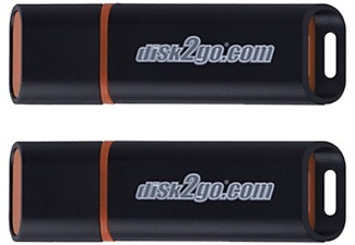 Disk2Go, Disk2Go Passion 2 Doppelpack - 2x8 GB USB Stick (16 GB, Schwarz), Disk2go USB-Stick passion, 8GB, USB 2.0, 30006571, (2er Pack)
