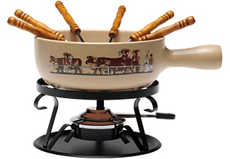 Nouvel, Nouvel Käsefondue-Set - (Beige/Schwarz), Käsefondue-Set 