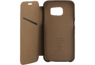 andi be free, Samsung Galaxy S7 Hülle - Wireless Charging Leder Book Case - braun, 