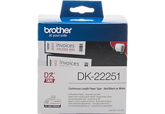 Brother, Brother Ptouch Dk-22251 - Etiketten, Brother P-Touch Endlos-Etiketten, weiss, 62mm x 15.24m, DK-22251, (DK22251)