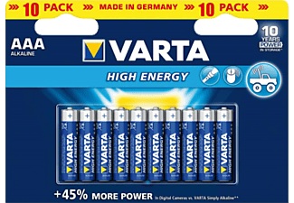Varta, Varta High-Energy AAA - Alkali-Batterien, VARTA Batterie High Energy AAA 10-pack AAA 10 Stück